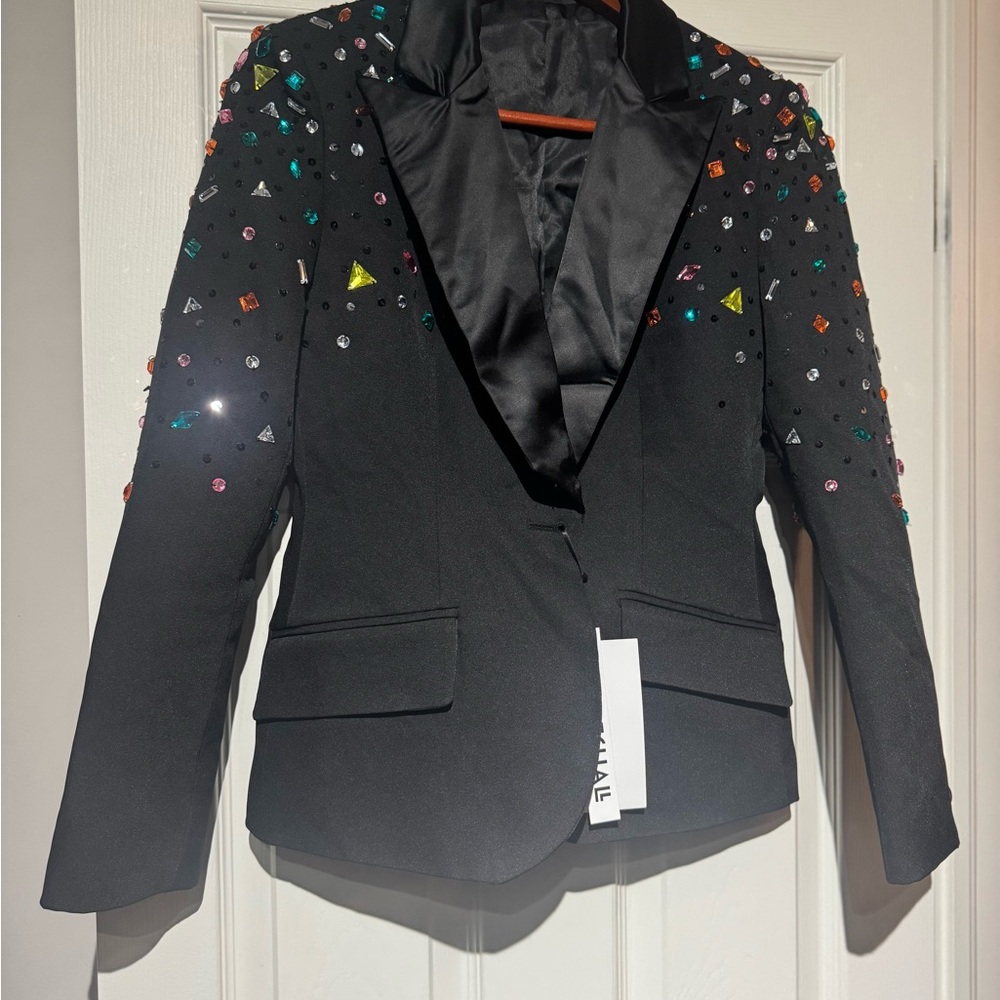 Embellished Black Blazer